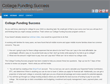Tablet Screenshot of collegefundingsuccess.com